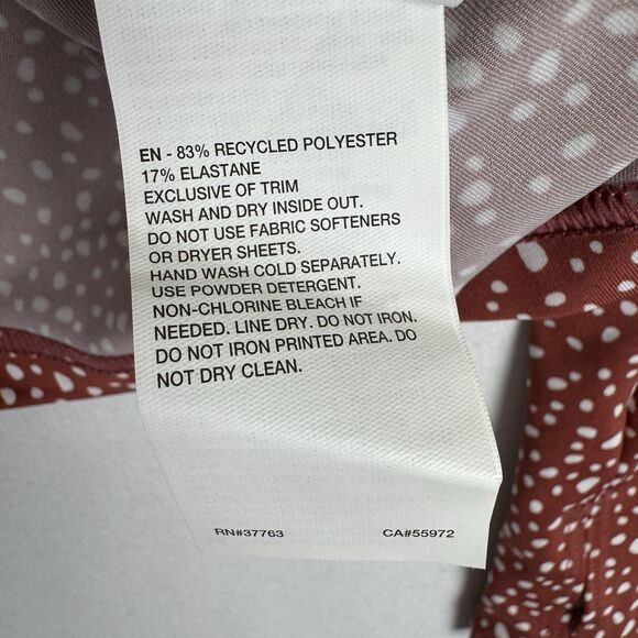 Nike Rash Guard Top Womens Large Brown Speckled Long Sleeve Nike Swim Beach Surf - Picture 14 of 16